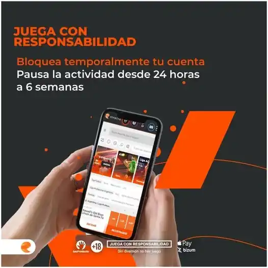 Enracha juego responsable y control de cuenta desde app móvil